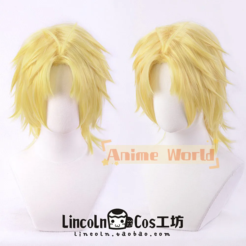 

Anime Dio Brando Cosplay Wig Halloween Carnival Party Props Synthetic Hair Heat Resistant Fiber + Wig Cap
