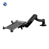 Loctek D5F Desktop Full Motion Gas Spring Dual Use 10-15.6inch Laptop Mount Holder + 10-27 inch Monitor Holder Arm Bracket