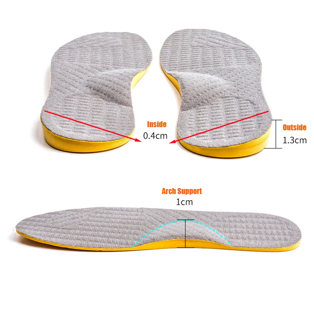 1Pair Arch Support Insole for Flat Feet O/X-Leg Orthopedic Insoles Plantar Fasciitis Shoe Pads Adults Kids Foot Care Shoe Sole