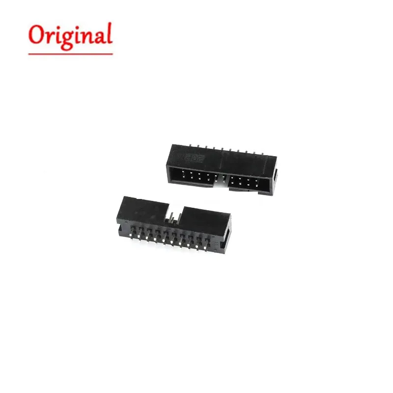10 قطعة الملعب 1.27 مللي متر إبرة مستقيمة ذكر المقبس مستقيم idc رؤوس PCB موصل صف مزدوج DC3 رأس Dip 6/10/20/26/34/40 #3