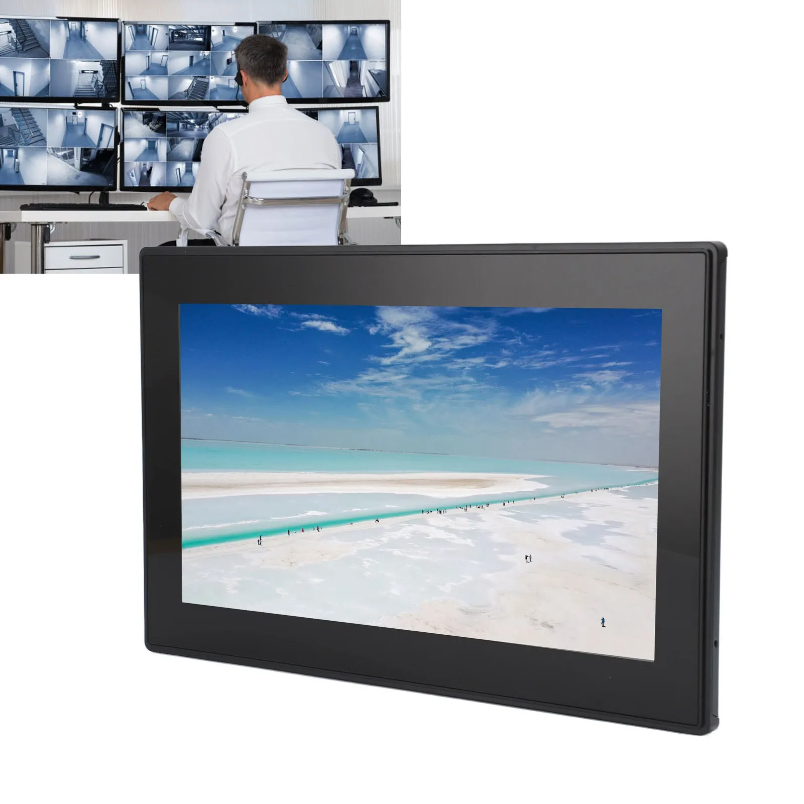 

13.3 Inch Wall Mountable Monitor 1920x1080 IPS 16:9 Support VGA HD Multimedia Interface Industrial 10 Point Multi Touch Monitor