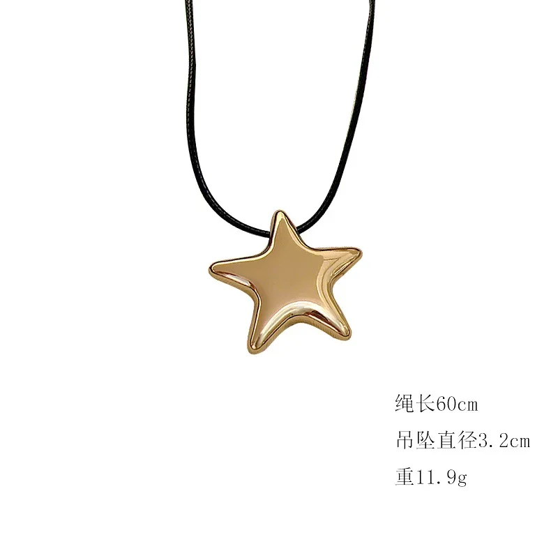 Draweye Y2k Stars Necklace for Women Punk Style Hiphop Vintage Ins Korean Fashion Chokers Jewelry Simple Collares Para Mujer