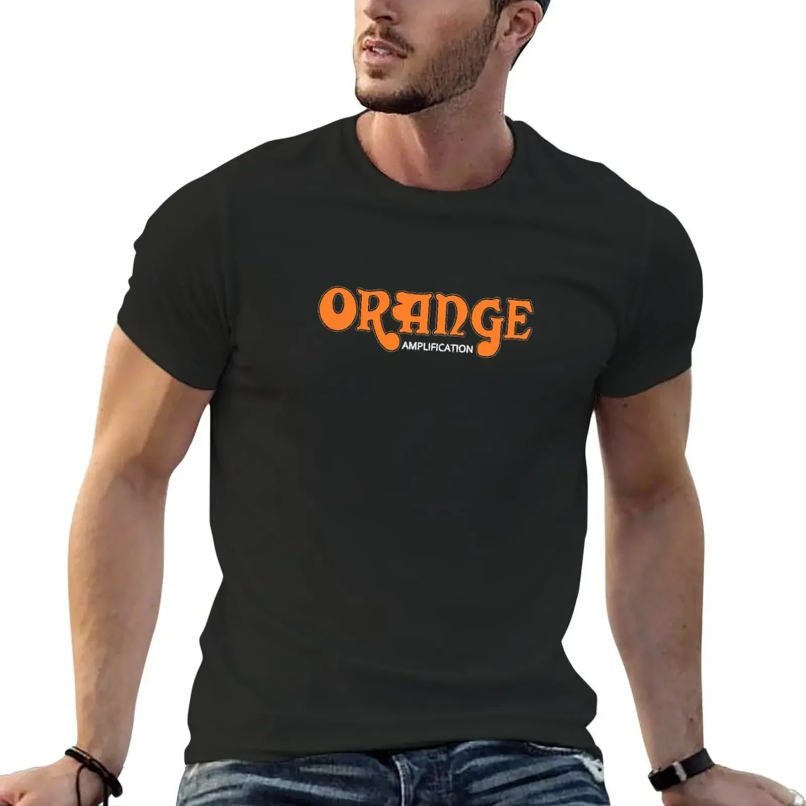 Orange Amplification T-Shirt vintage clothes graphics heavyweights sports fans anime shirts men