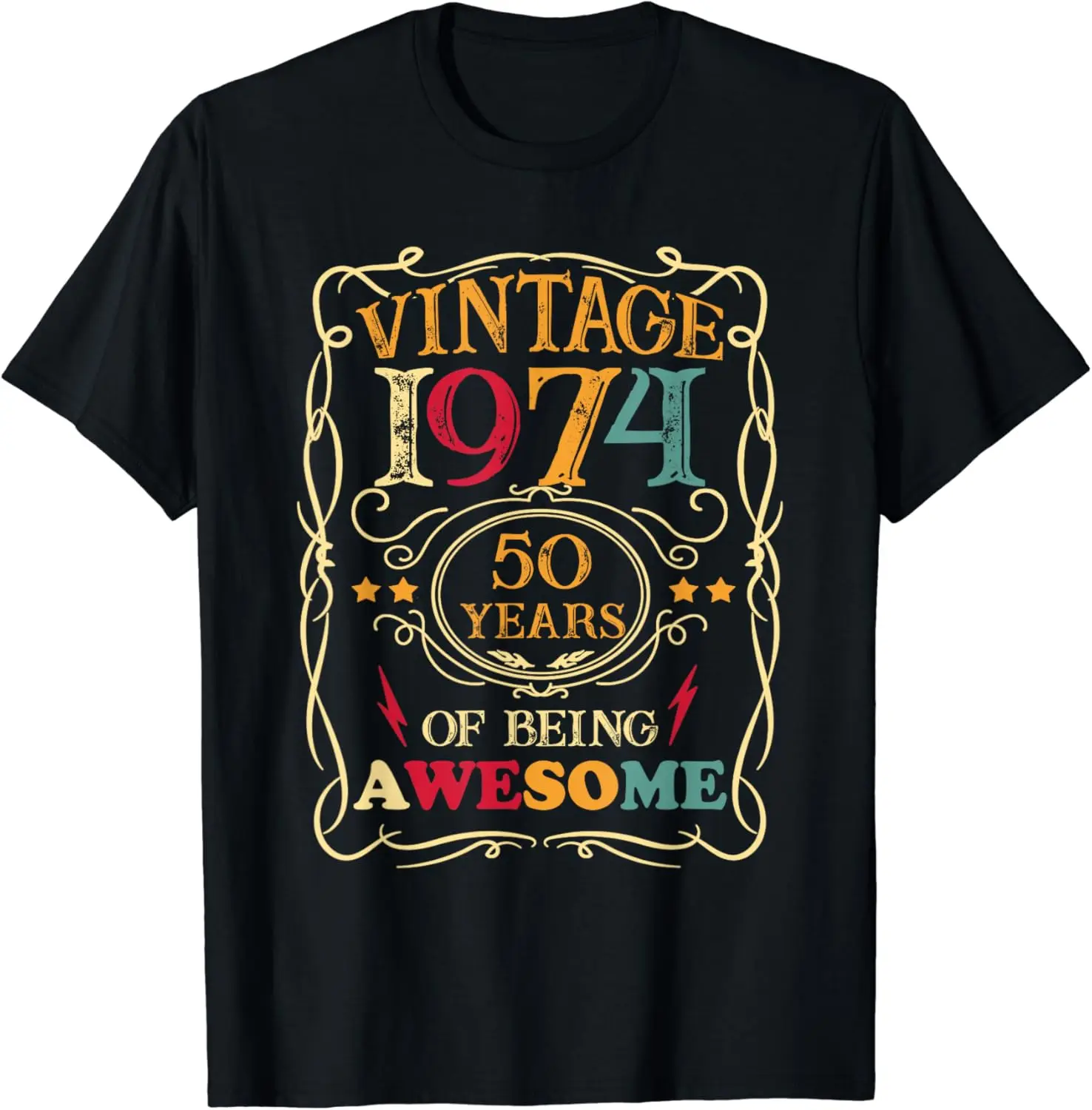 

Vintage 1974 50th Birthday Gifts 50 Year Old For Men Women T-Shirt