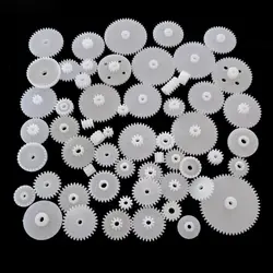 72Pcs/set 0.5 Modulus Plastic Motor Gear Bag Kit DIY Model Robot  Reduction Gears Motor Wheels Pulley Toys Accessories Hardware