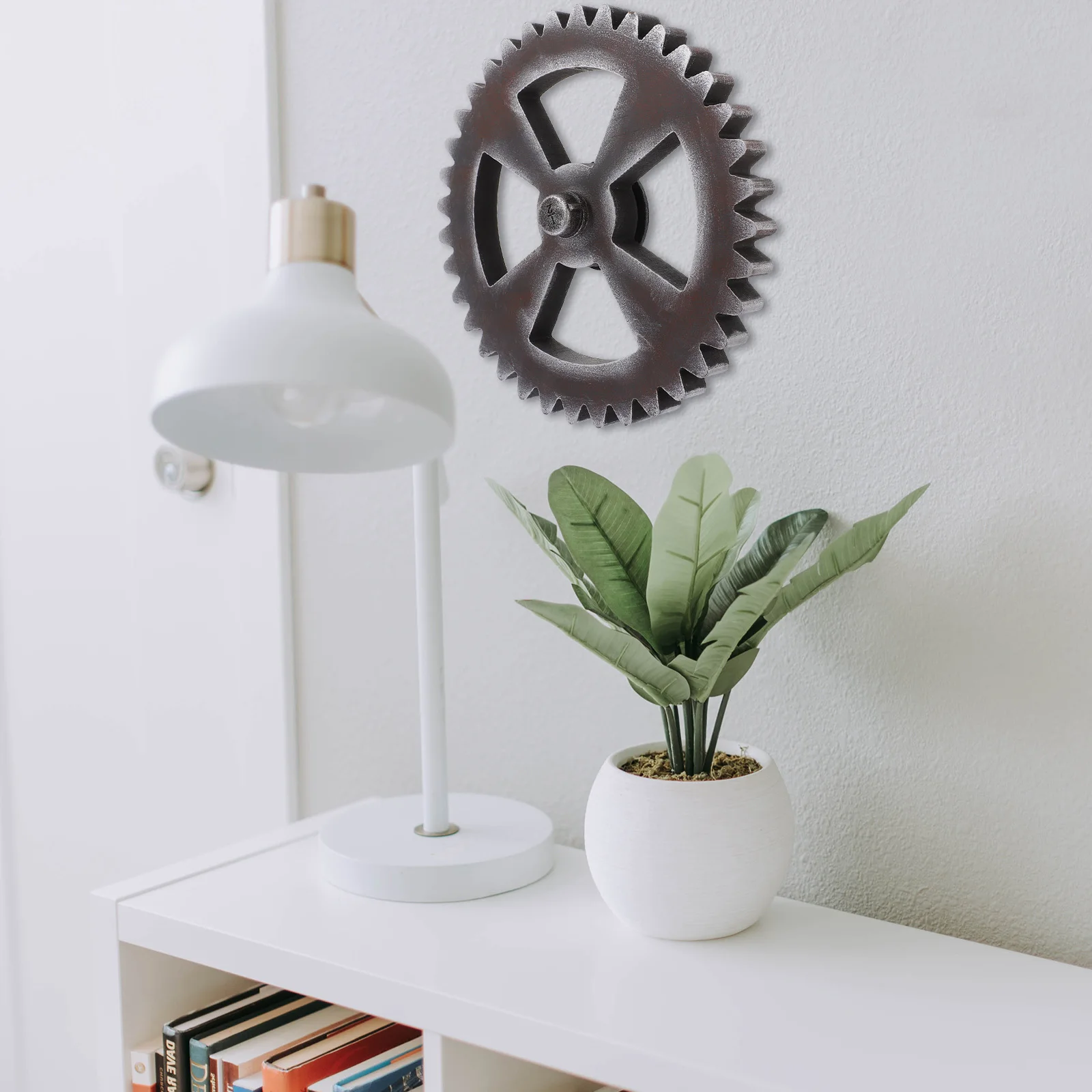 

1pc Wall Decoration Vintage Gear Ornament Home Office Adornment Creative Wooden Wall Hanging Unique Retro Decor For Living Room