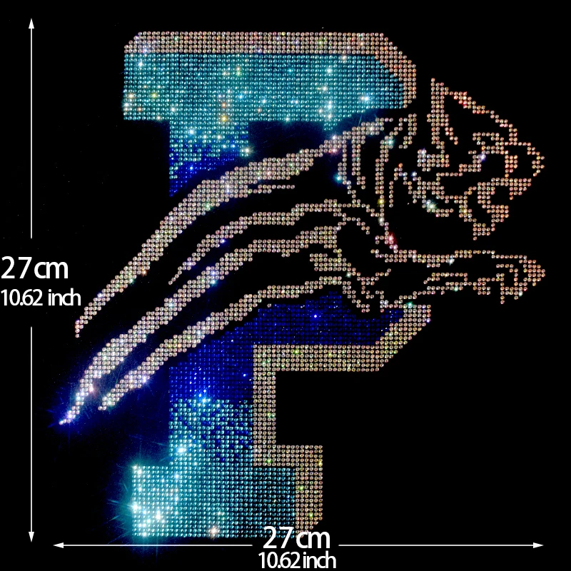 

High-quality Rhinestone creative cheetah ironing fashion patches on sweater, coat and clothing accessories