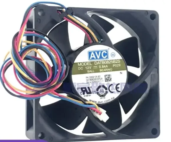 

Ltsf For AVC DATB0825B2S P029 DC 12V 084A 80x80x25mm 4-Wire Server Cooling Fan8cm