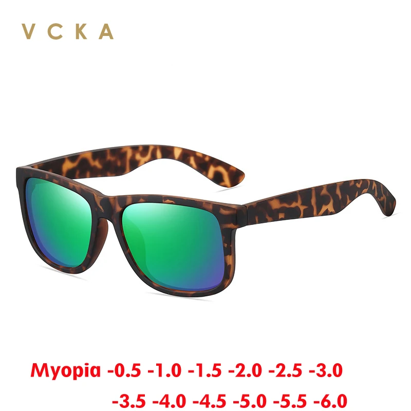 

VCKA Polarized Myopia Sunglasses Men Outdoor Sports Goggle Windproof Prescription Glasses UV400 TR Frame Eyewear -0.5 to-6.0