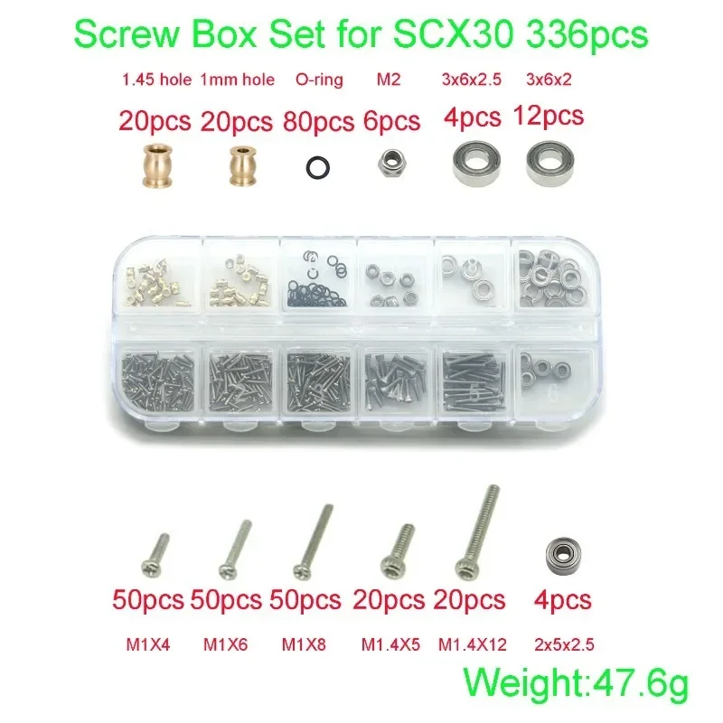 

SCX30 Screw Box Set for Axial SCX30 1/30 RC Car 336pcs