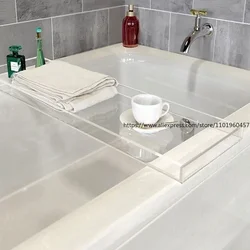 Nordic Acrylic Bathtub Tray, Spa Holder, Bath Table, Bathroom Storage Organizer, Bandeja Bath Tub Accessories