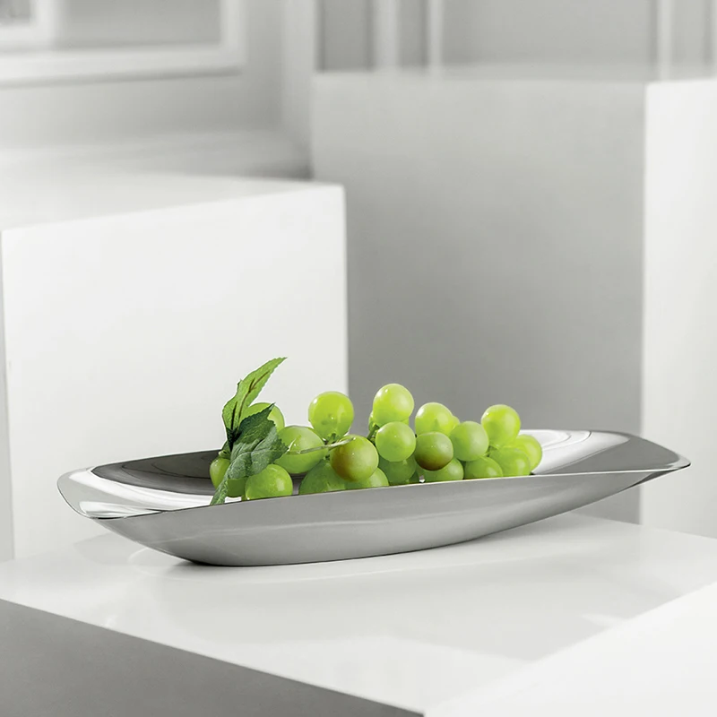 Large Hollow Decorative Trays Stainless Steel Unique Plate Fruit Bowl Luxury Bowl for Kitchen Home Decoration Restaurant