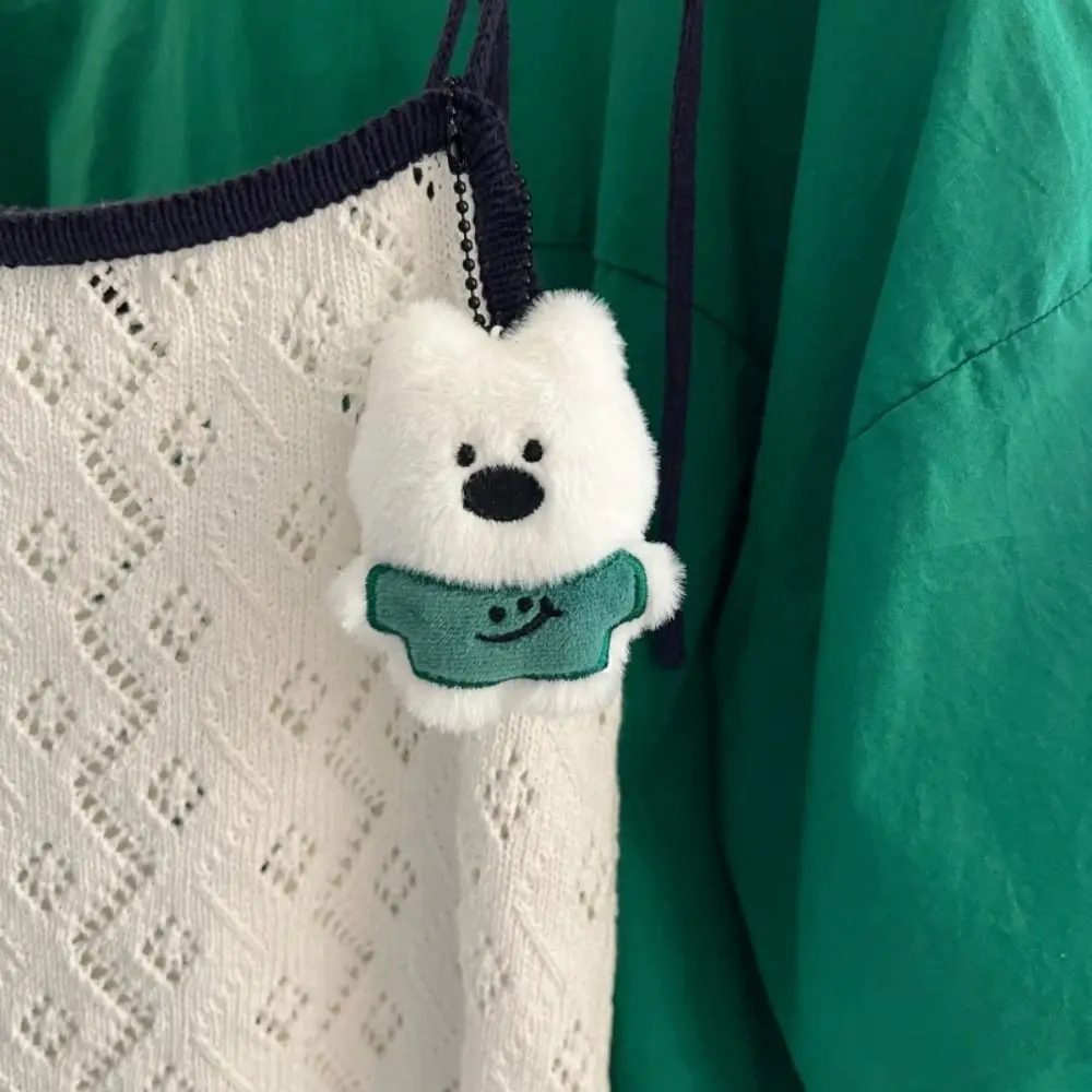 

Fashion West Highland White Terrier White Puppy Pendant Bag Pendant Anime Cartoon Key Chain Stuffed Dolls Soft Birthday Gift