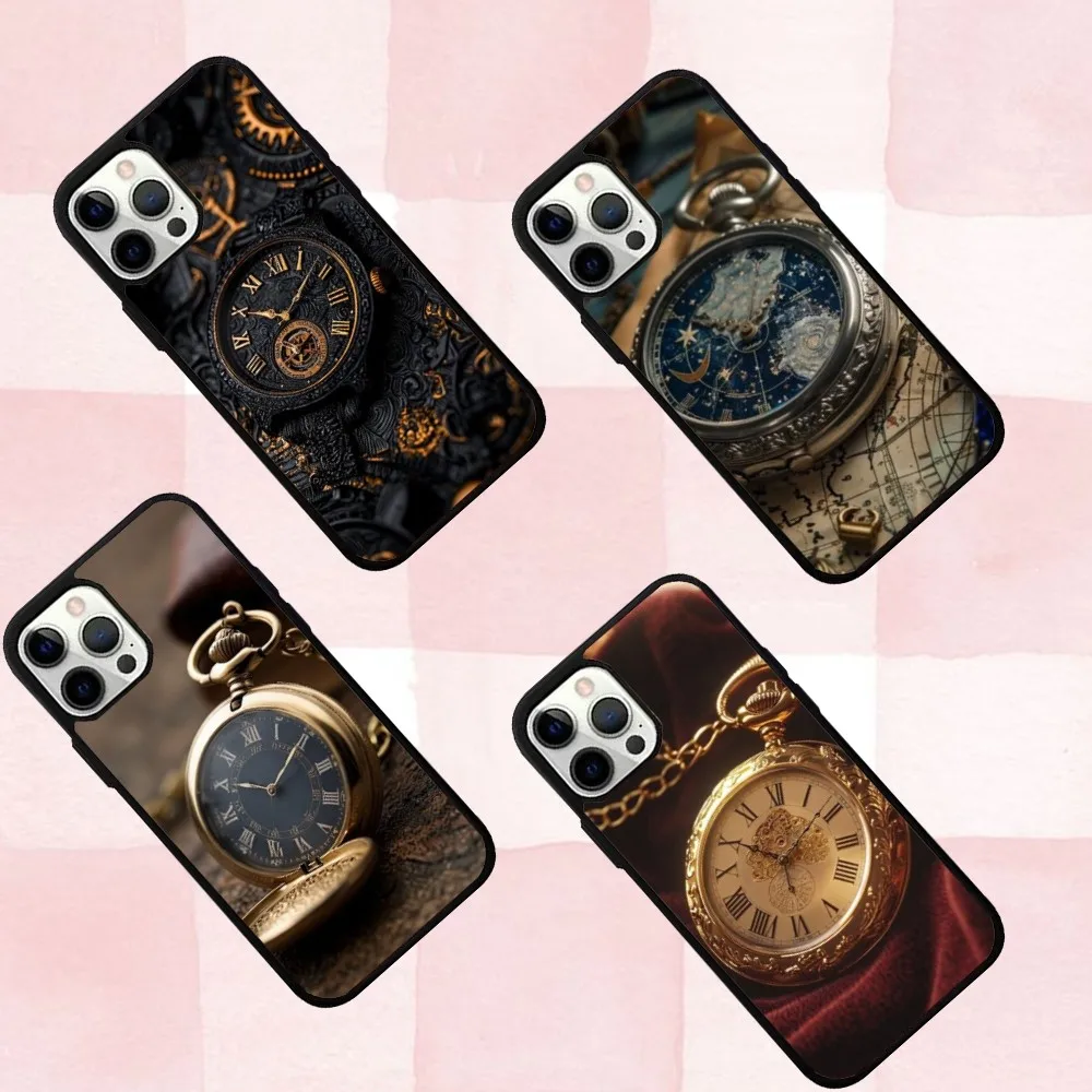 

Pocket Watch Phone Case For IPhone 16,se4,15,Pro,Max,Case 14,Plus,13,12,11 Magesafe Magnetic Wireless Charge Cover