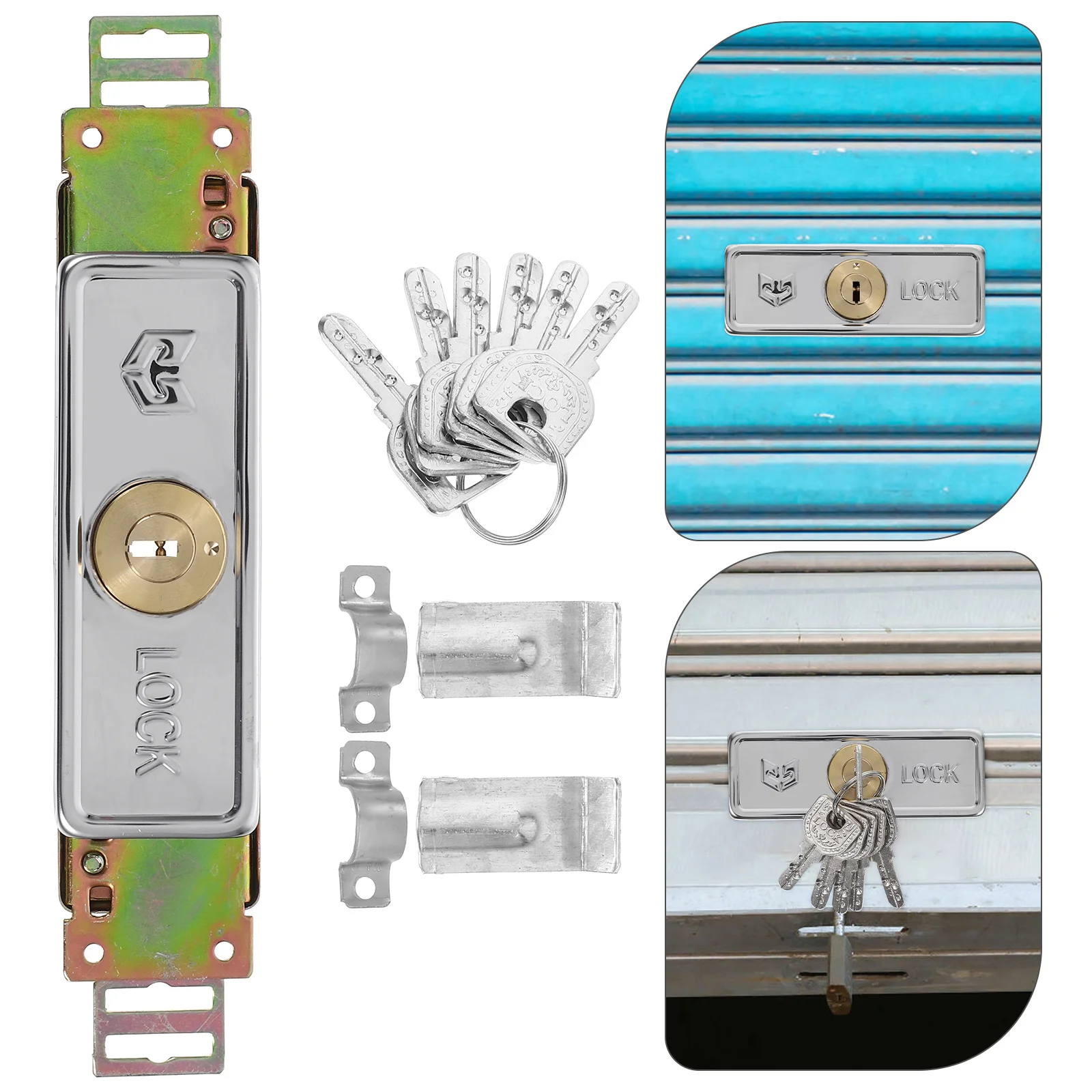 Roller Door Lock Garage With Keys Vertical Keyway Warehouse Locks Shutter Latch Rolling