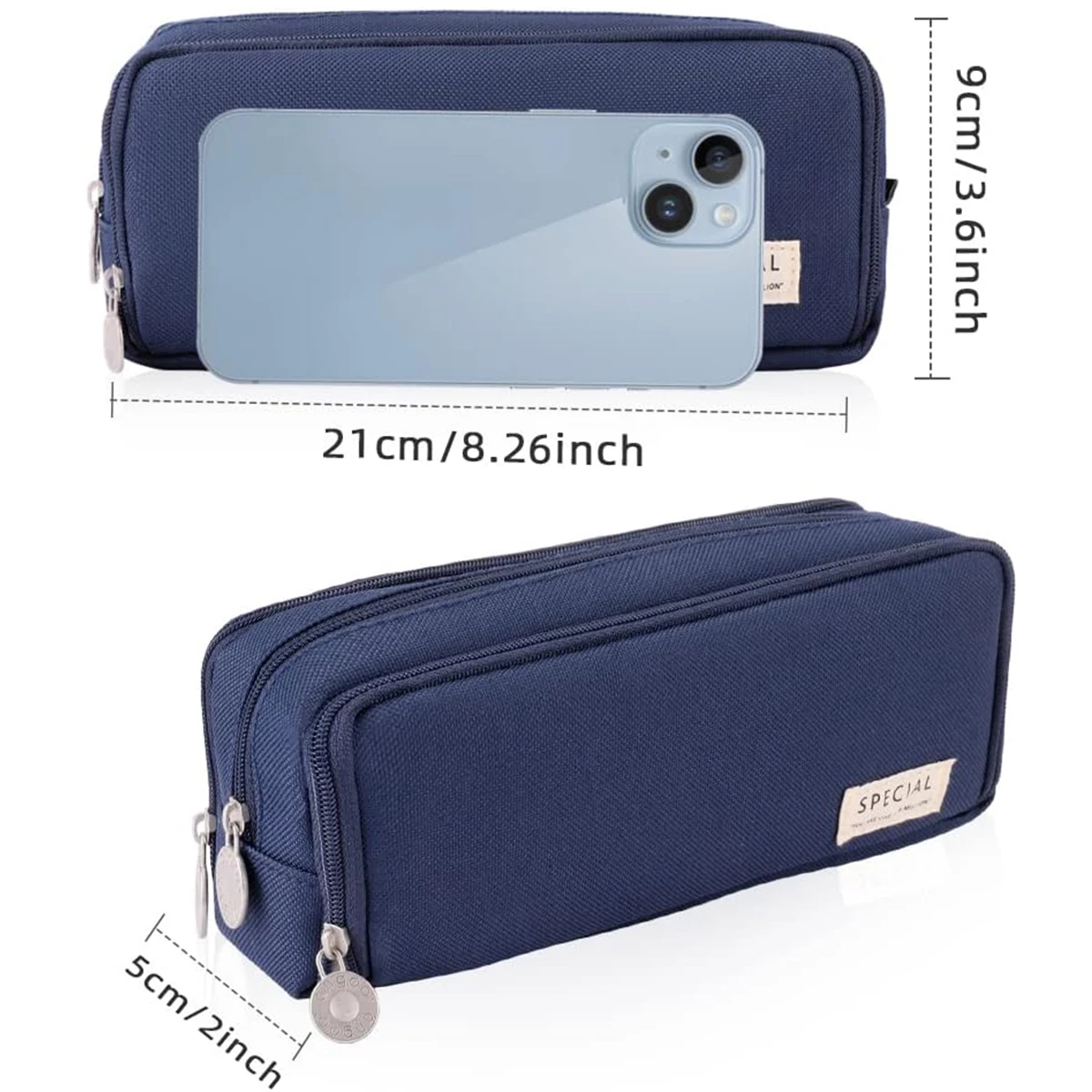 3-layer Pencil Case Large Capacity Simple Stationery Box New High-value Girl Cosmetic Bag Storage Supplies Stationery