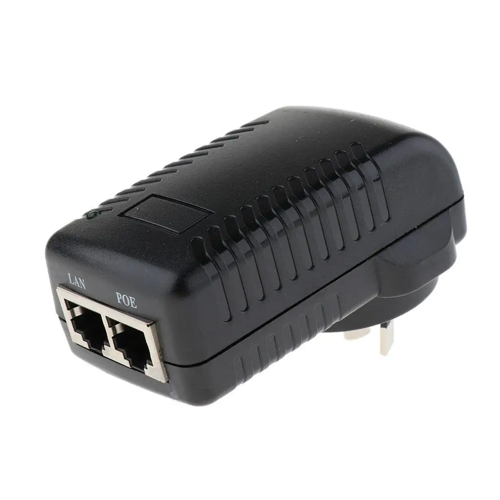 48V0.5A POE แหล่งจ่ายไฟสื่อสาร, ปลั๊กตัวแปลงผนังสำหรับกล้อง IP