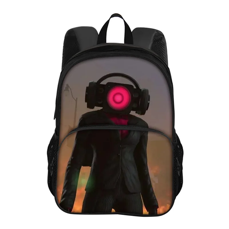 Skibidi Toilet Round Front Bag Backpack Versatile Fashion Trend Cartoon Boy and Girl School Birthday Best Gift