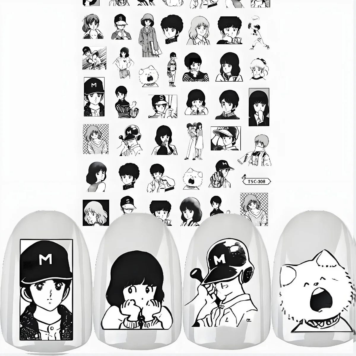 TSC-449450 Sport Haikyuu Aanraking Tatchi hj Helaado  Ajo Wsfolk voz Anime 3D Nail Art Sticker Stempel Decal Nail Slider BLAUW SLOT