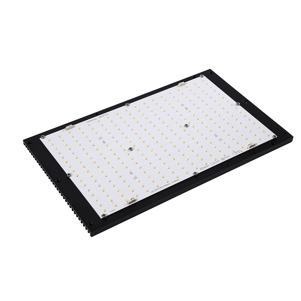 Placa de lâmpada led quântica para cultivo lm281b + 3000k 3500k 5000k 660nm uv ir com dissipador de calor de alumínio de 120w (placa + radiador)