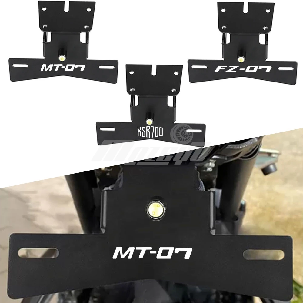 

For YAMAHA FZ-07 MT-07 XSR700 FZ07 MT07 XSR 700 2021 2022 2023 2024 2025 License Plate Bracket Fender Number Holder Supports
