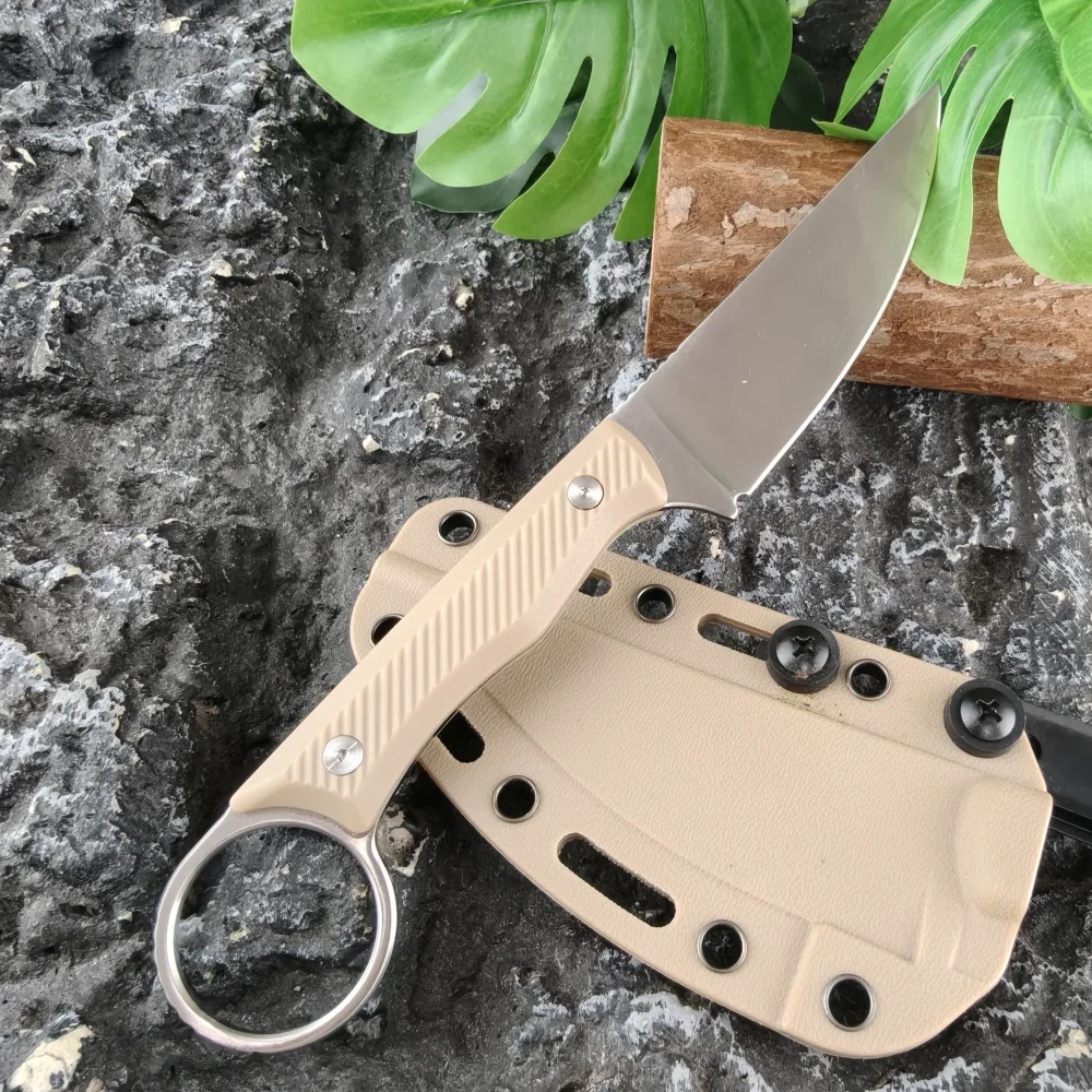 

Высококачественный нож с прямым лезвием и ножнами K-типа, нож для резки барбекю на открытом воздухе, для кемпинга, пешего туризма, многофункциональные инструменты