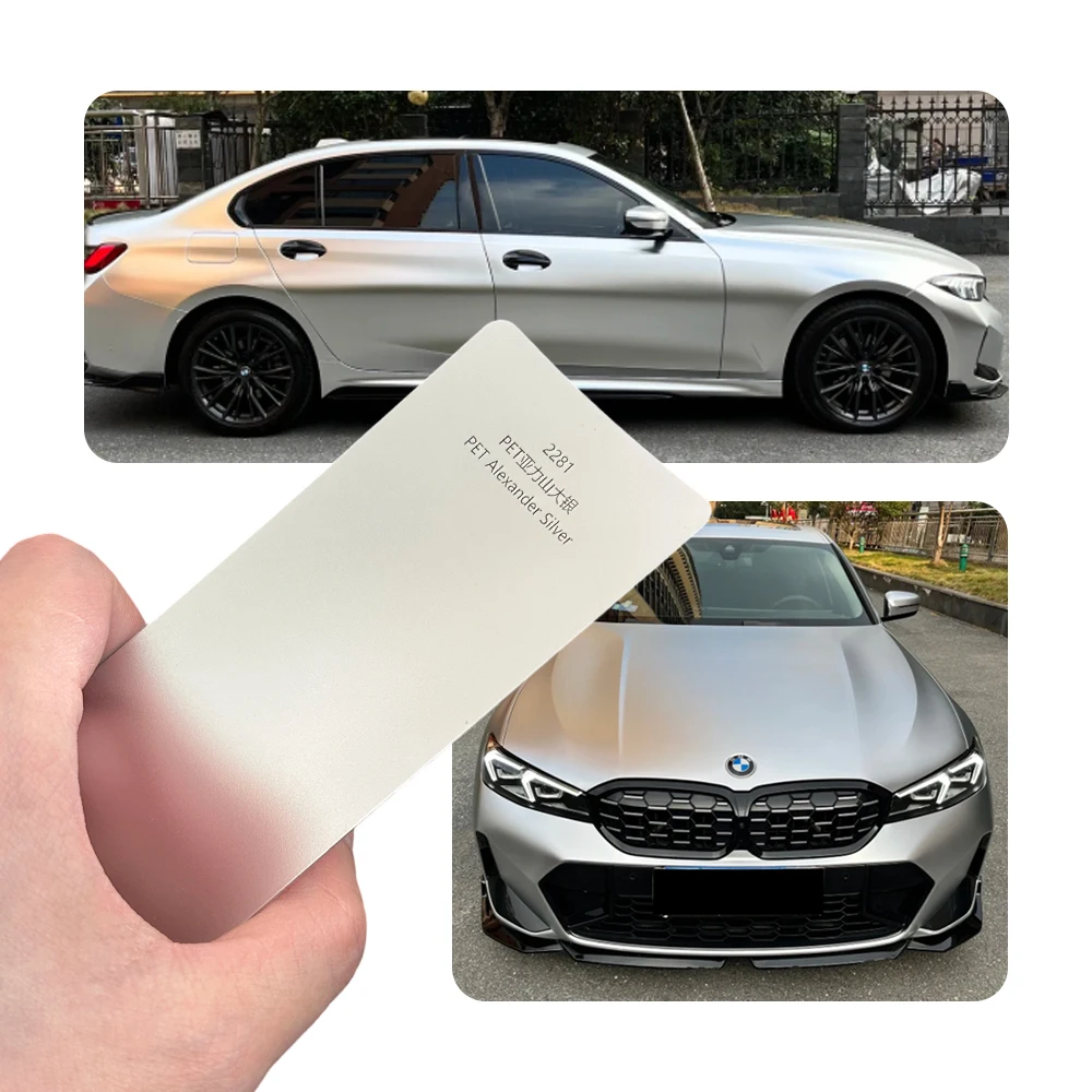 Car Vinyl Wrap Roll 1.52X18M - Super Bright Alexandrite Silver Full Car