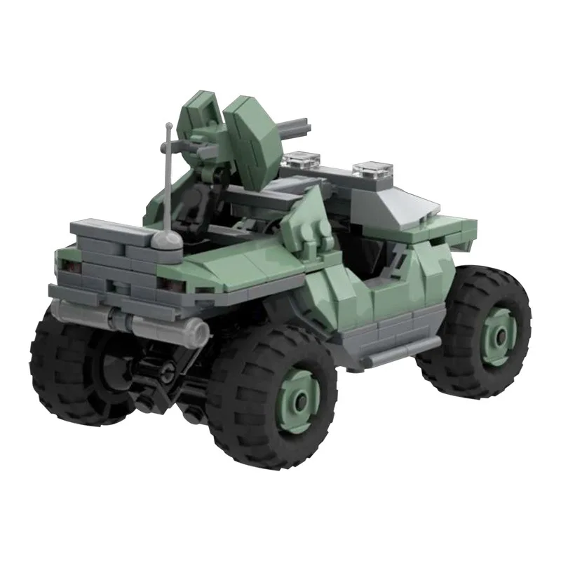 Technical Haloed Warthoged Military Truck Off-road Phacochoerus Vehicle Wars Game Building Block Weapon Assaul Truck Model