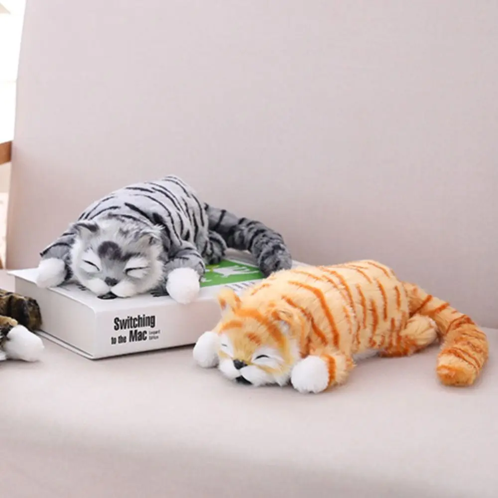 Stuffed Animal Electric Rolling Cat Simulation Interactive Electric Plush Toys Cute Fun Tumbling Barking Cat Animal Toy