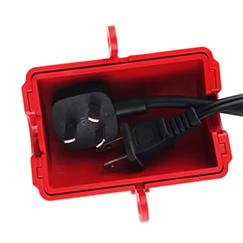 Spina del cilindro rosso Blocco di sicurezza apparecchiature elettriche isolamento del circuito dispositivo di controllo blocco lavoro di manutenzione sospeso