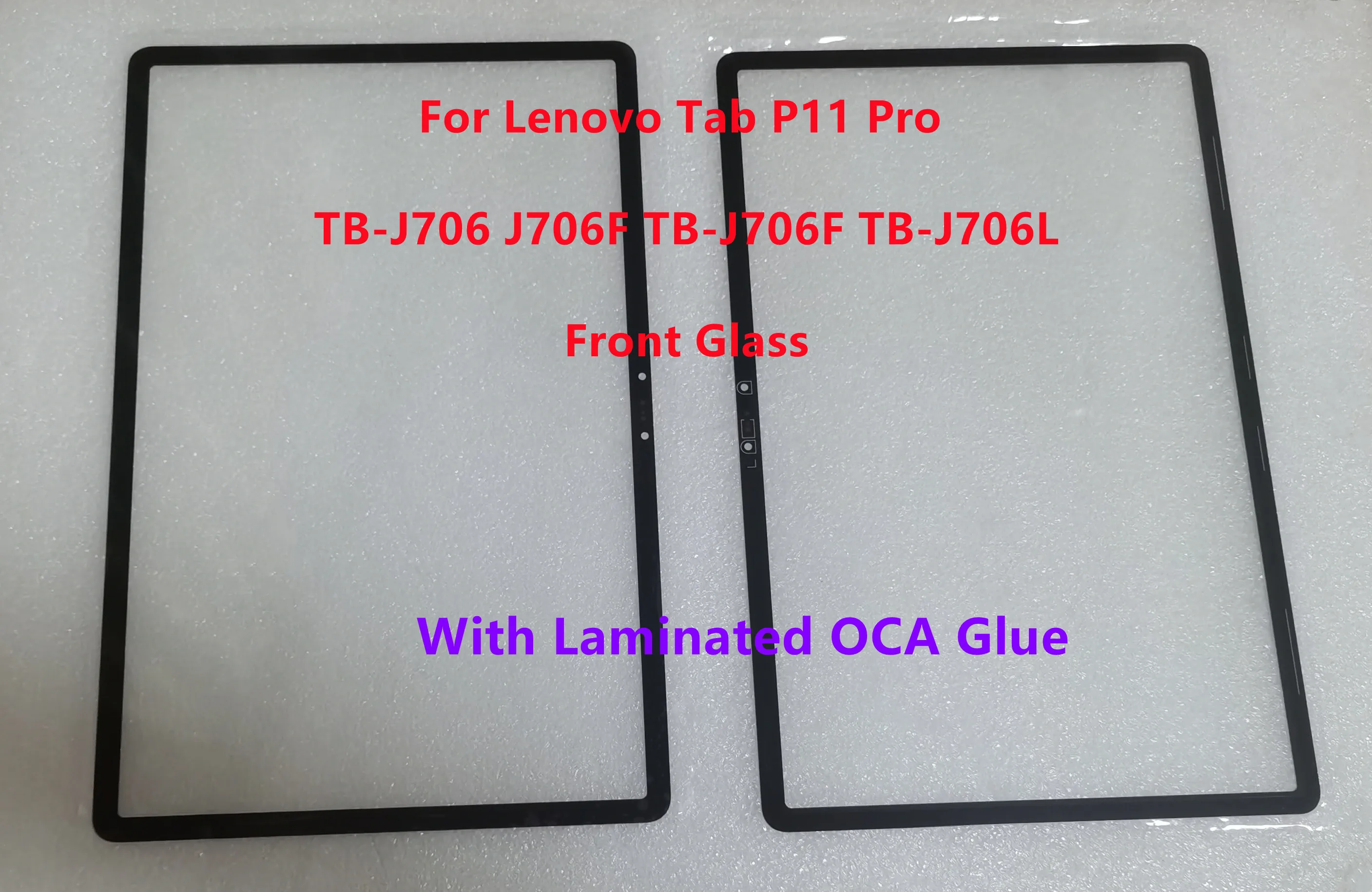 New For Lenovo Tab P11 Pro J706 TB-J706 J706F TB-J706F TB-J706L Touch Screen Front Glass With Laminated OCA Glue 100% Tested