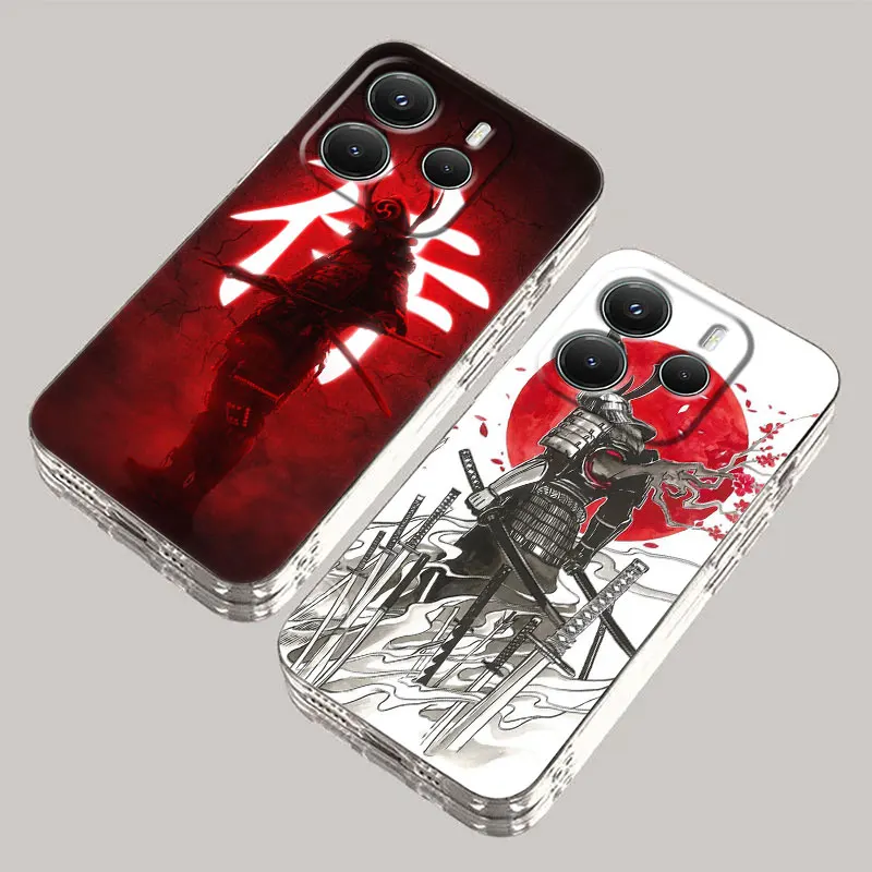 

Japan Samurai Demon Anime For Xiaomi Redmi 14C 13C 12C 10C Phone Case for Redmi Note 14 13 12 11 10 9 8 Pro Plus 5G Clear Cover