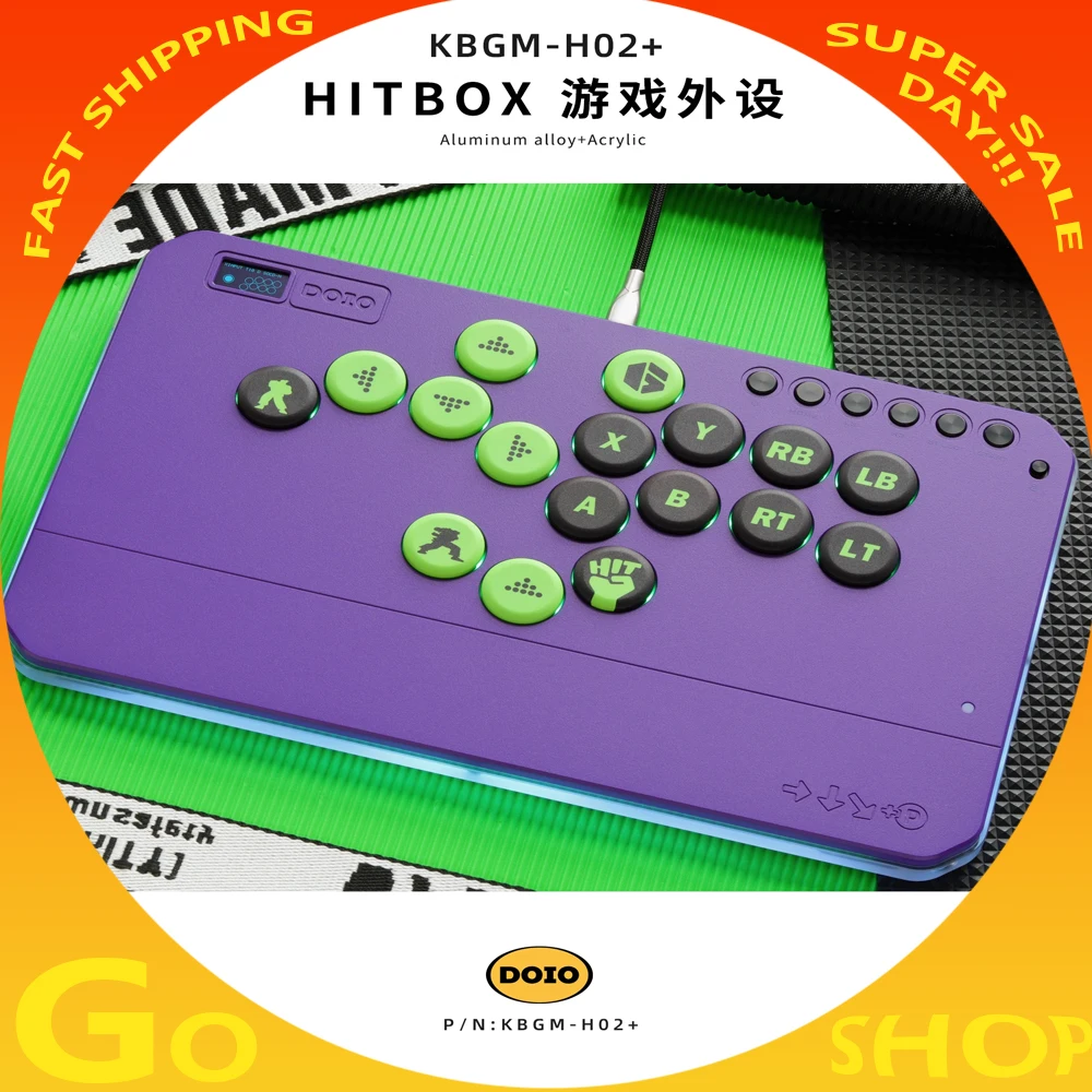 

DOIO HITBOX KBGM-H02 Plus Wired Aluminum Alloy Keyboard New PBT Ergonomics Game Keypad Supports PS4 PS5 Switch PC Steam Gifts