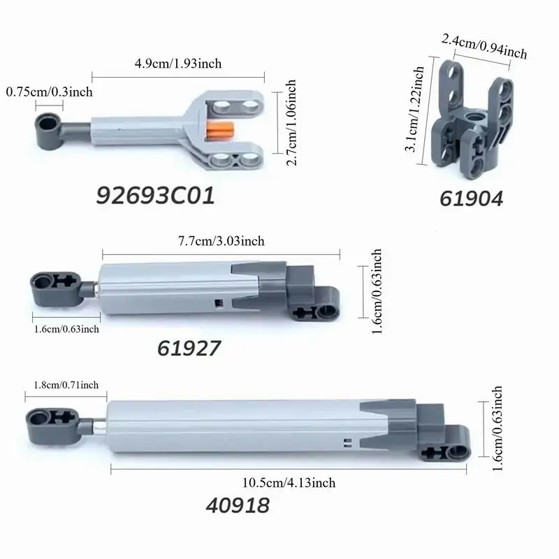 Linear Actuator Push Rod Technical Parts Building Blocks Small Particles MOC Compatible DIY Toys Gifts Set