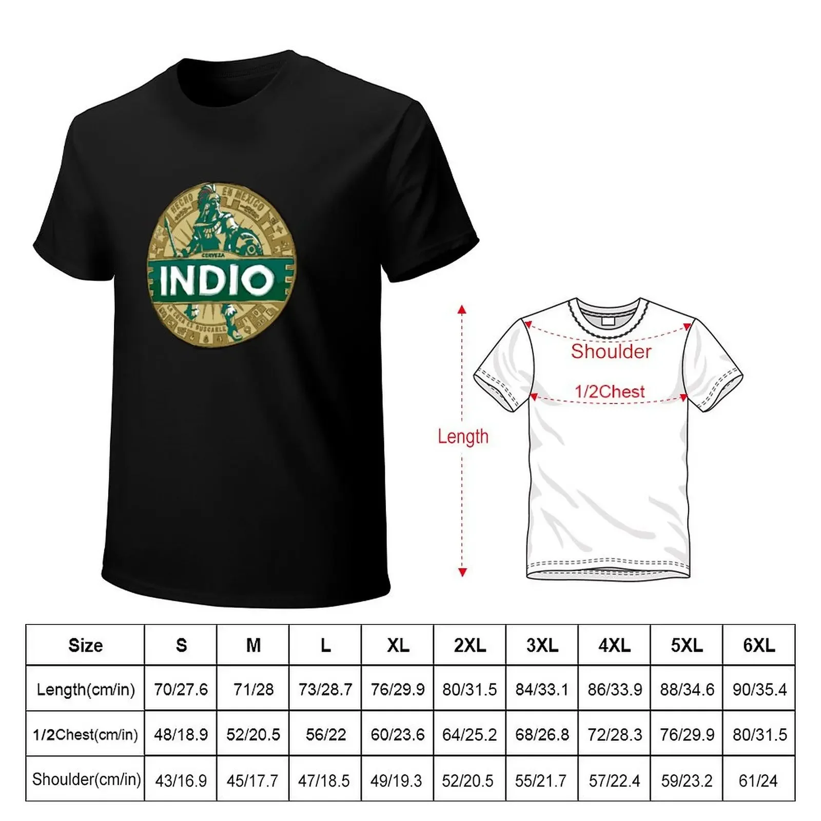 Indio beer POP T-Shirt custom shirt street wear plain clothing for men