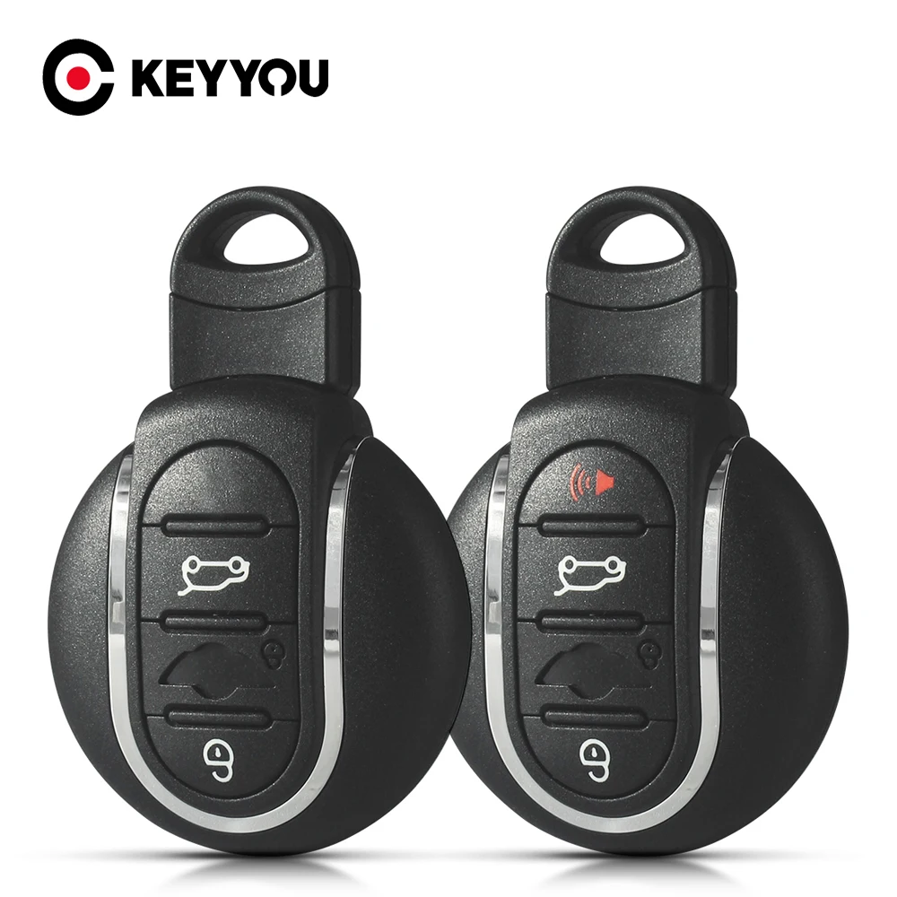 KEYYOU 3/4 Buttons Car Key Case Holder Smart Remote Fobs Cover Shell For BMW Mini Cooper F54 F55 F56 F57 F60 2015 2016 2017 2018