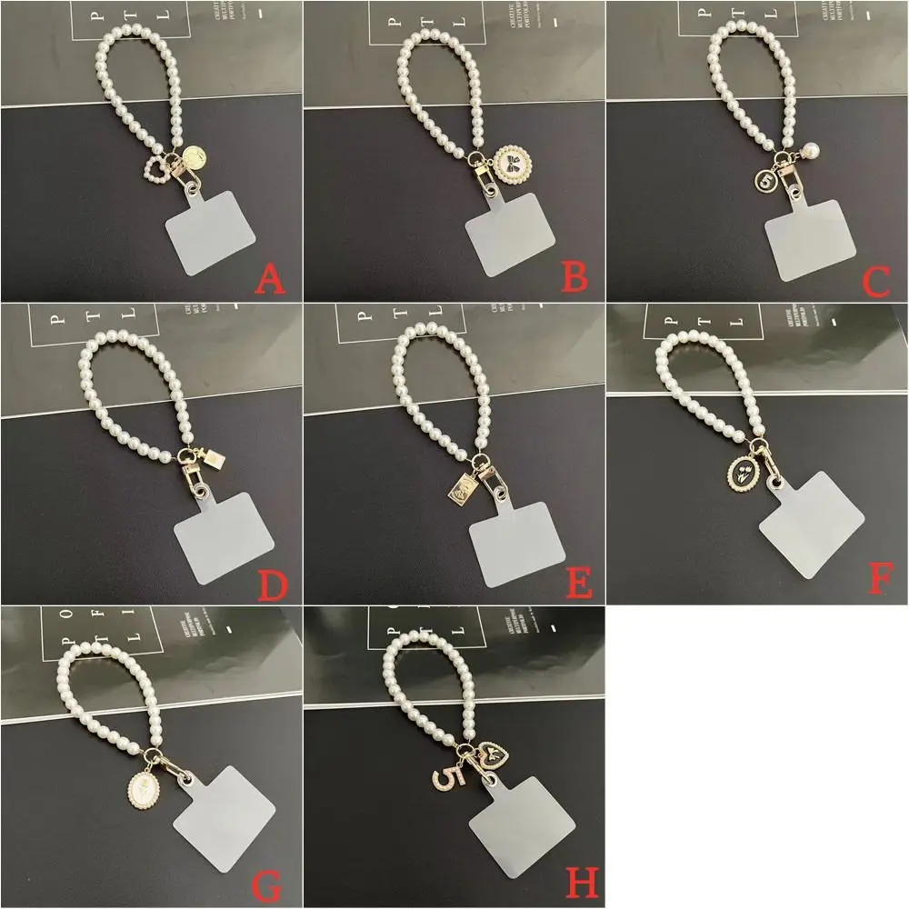 Jewelry Phone Pendant Hand Rope Anti-lost Mobile Phone Lanyard Pearl Lanyard Strap Pearl Wrist Strap Short Pearl Lanyard