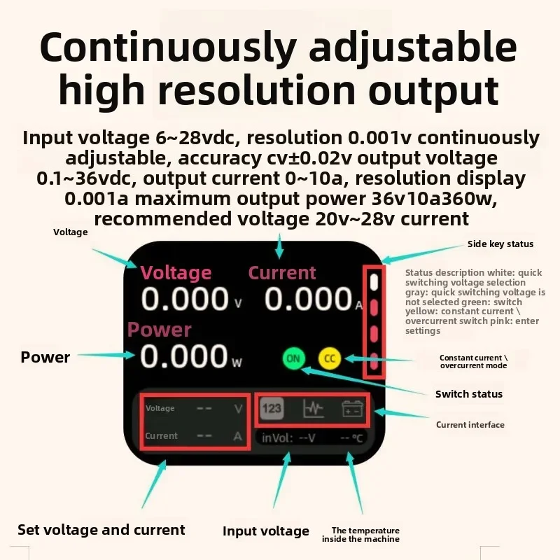 Adjustable numerical control power supply DC portable mini constant voltage constant current maintenance DIY high power