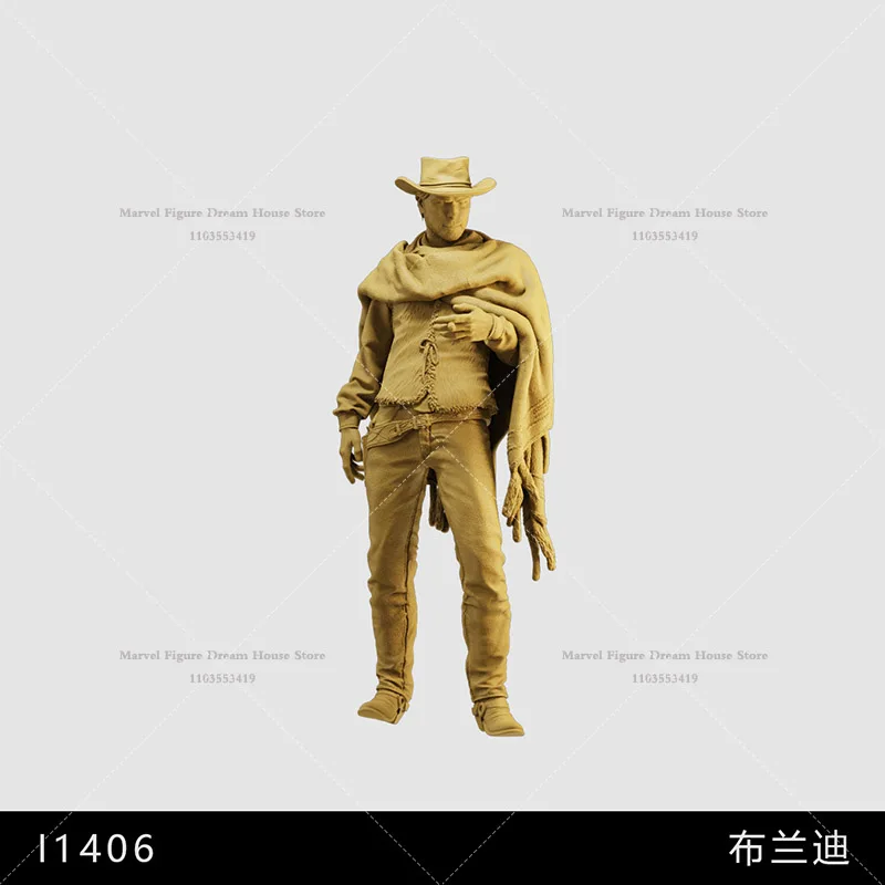 1/64 1/43 1/35 Scale West Cowboy Golden Three Armed Escort Brandysimu Miniature Scene Dolls Un-panited White Mini Action Figure