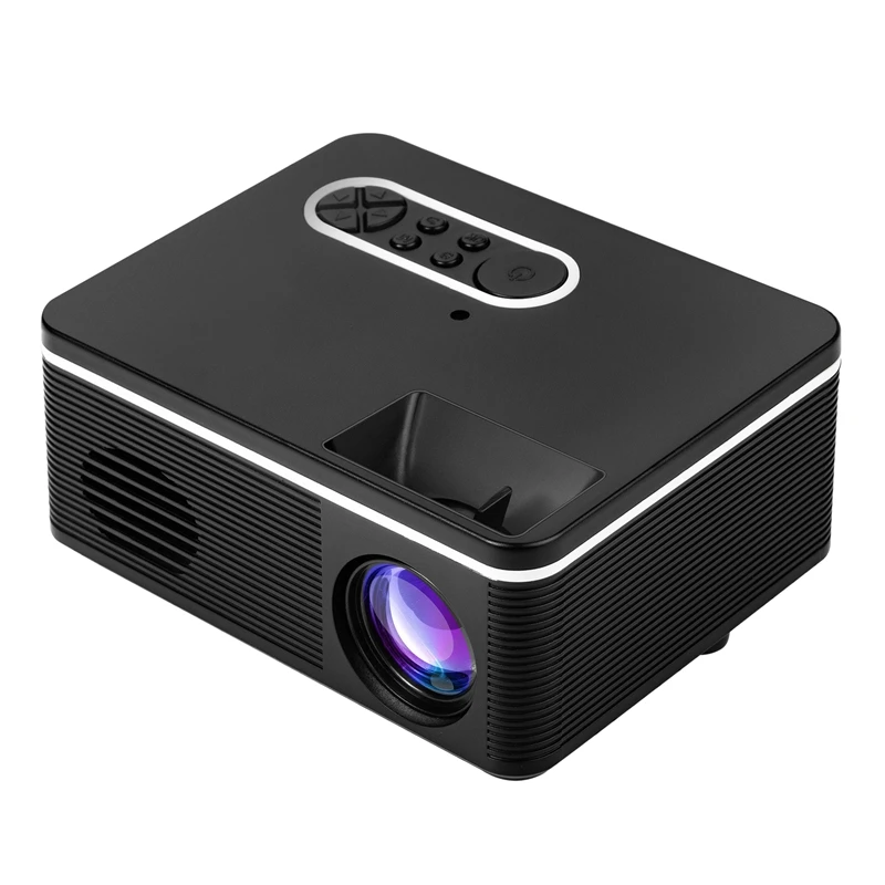 Retail Mini H90 LED Projector 80L 1080P Portable Home Theater Movie Multimedia Projectors EU Plug