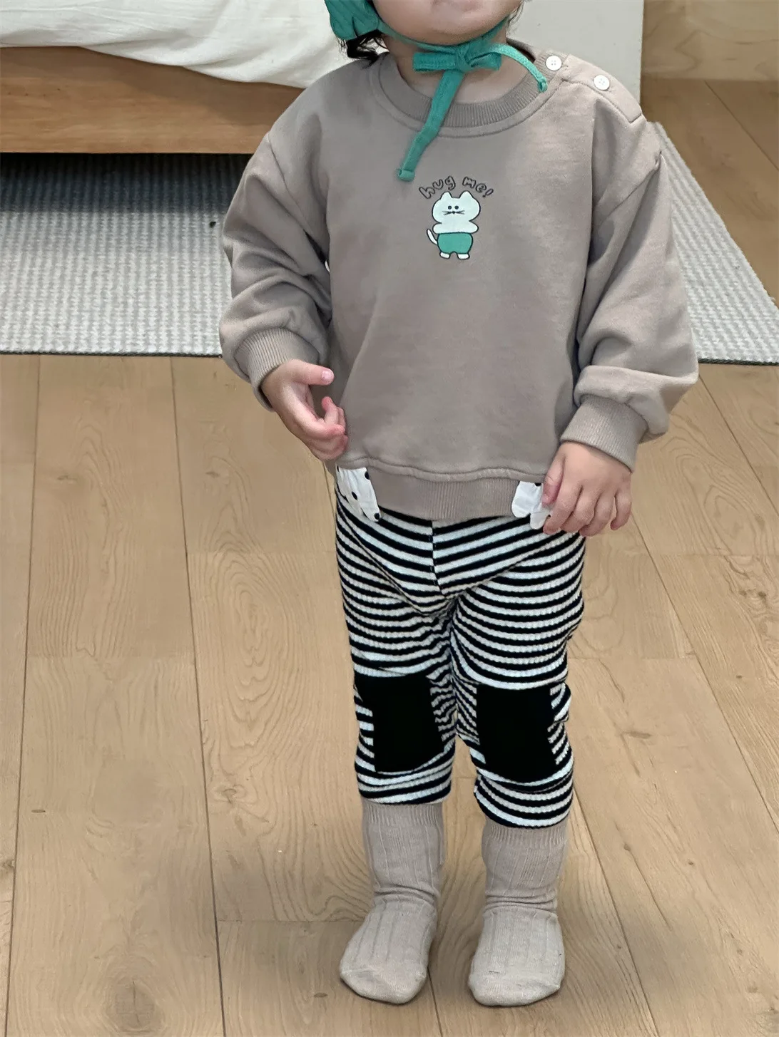 

2025 Autumn New Baby Boys Long Sleeve Sweatshirts Korean Cute Cartoon Print Pullover Tops Or Casual Leggings Toddler Boy Clothes