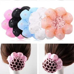 Children'S Bun Cover Snood Hairnet Hair Net Mesh Hair Accessories Girls Kids Ballet Dance Crochet Decor Flower Shape Headwear