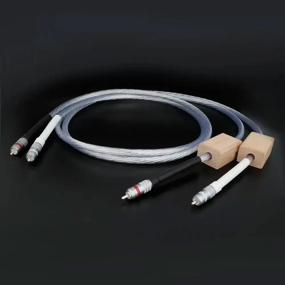 

Fever Audio Cable 5NOCC Signal Line RCA Cables Silver-Plate/Gold-Plated RCA Plug Adapter