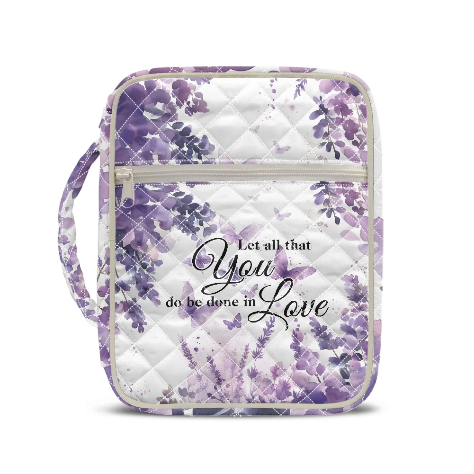 Coloranimal Purple Lavender 2026 Trending Bibles Protector Box Stretch Polyester Reusable Church Bags for Daily Life
