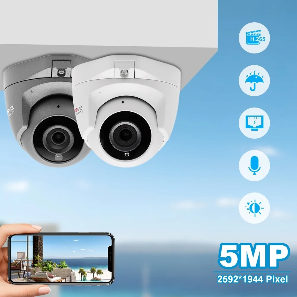 Go! Smart Security Camera 5MP PoE Outdoor Night Vision Dome Cam Featured Hikvision Protocol CCTV Video Surveillance Camera