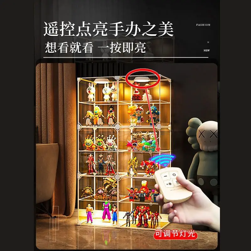 Personnalisé. Vitrine transparente faite à la main, modèle vitrine, présentoir de jouets de grande capacité, présentoir S