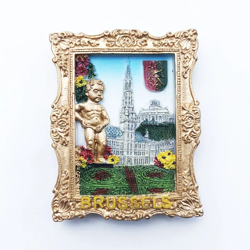 

Магнит на холодильник из смолы для туристического сувенира, украшение французской детской статуи, туристический сувенир, сообщение