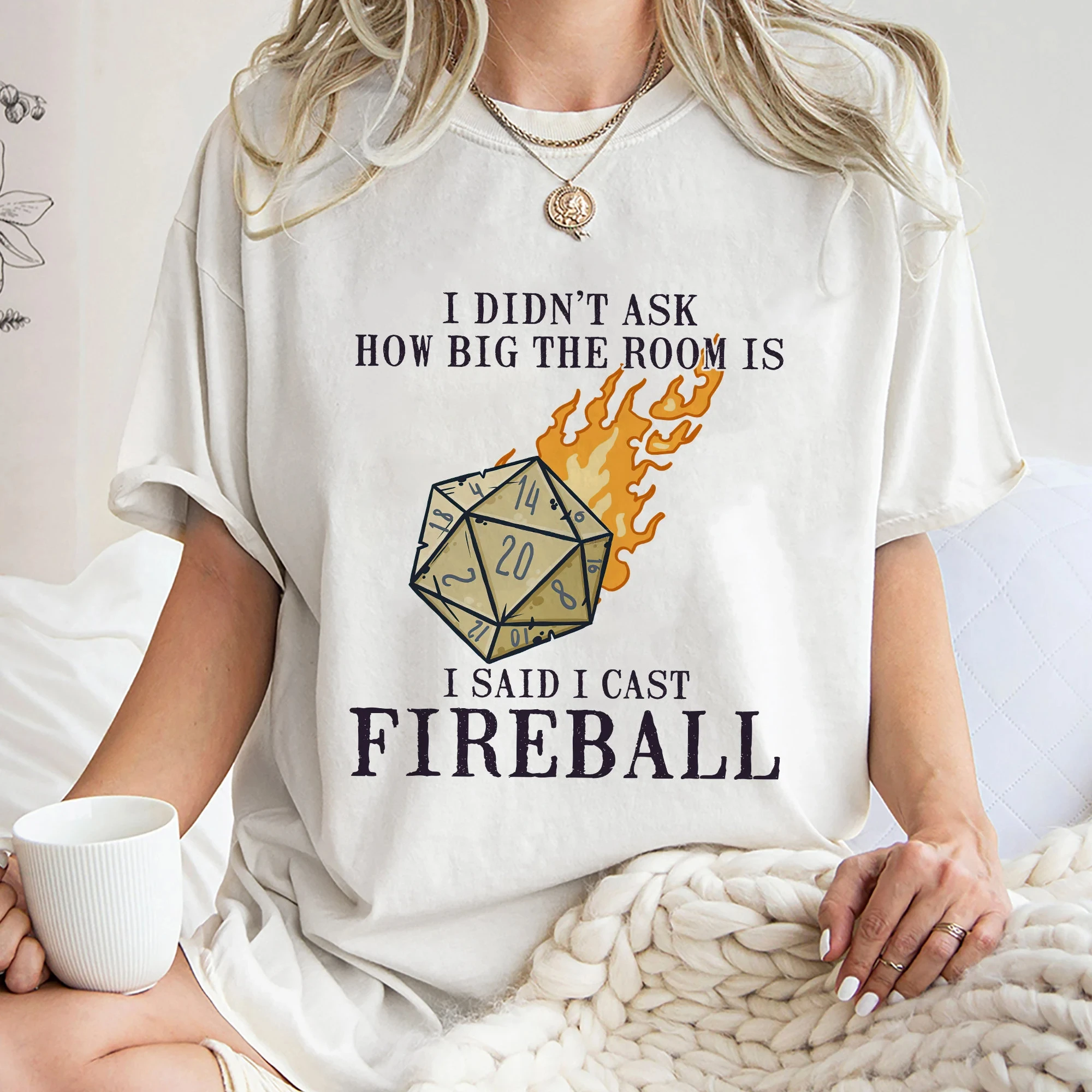 النساء الرجال الملابس معالج نكتة الرجعية مضحك للجنسين جولة الرقبة المحملة قمم أنا مصبوب كرة نارية الجرافيك تي شيرت القطن لينة