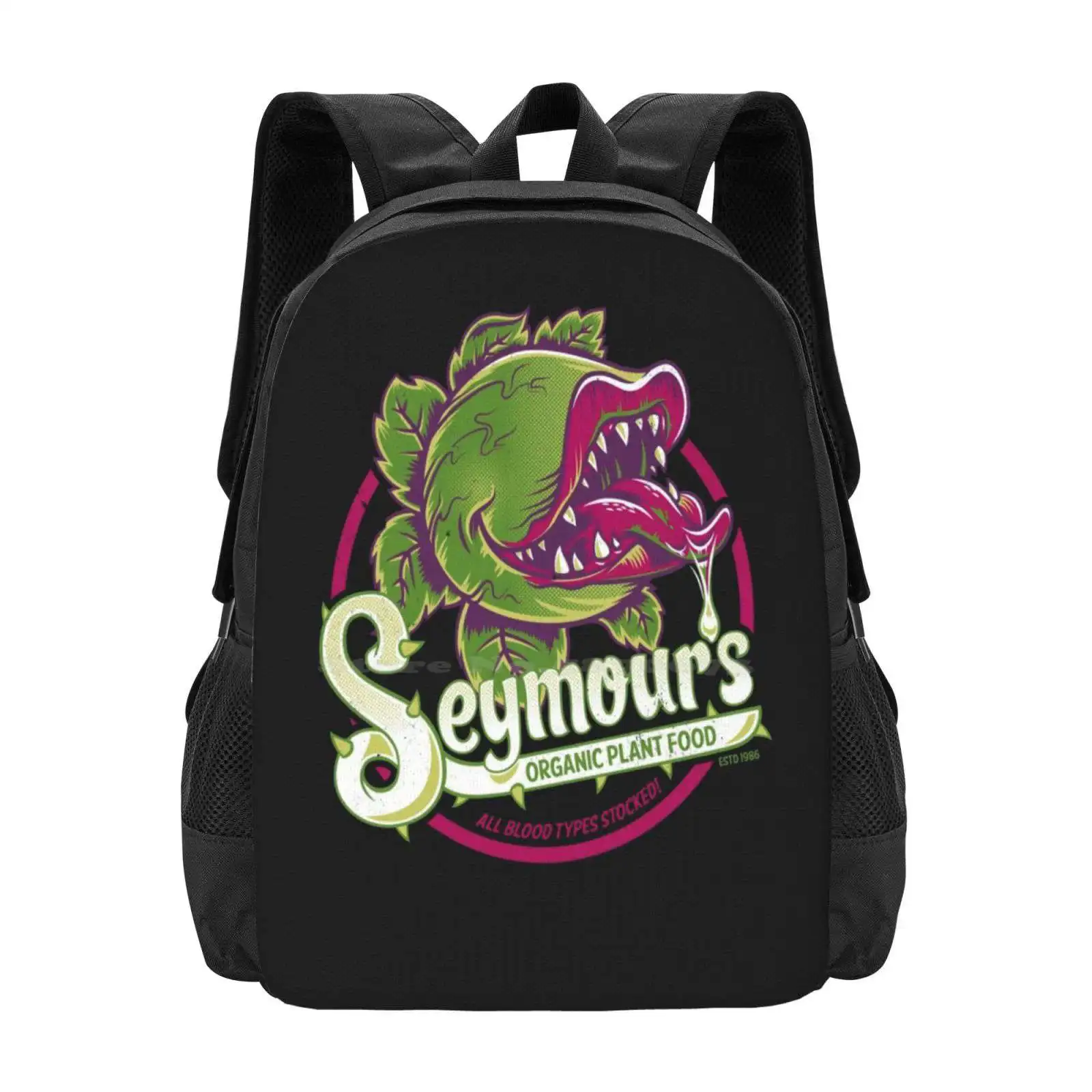 Seymour'S Organic Plant Food - Musical Theatre - Vintage - Cult Movie Bag Backpack For Men Women Girls Teenage Seymours Little S