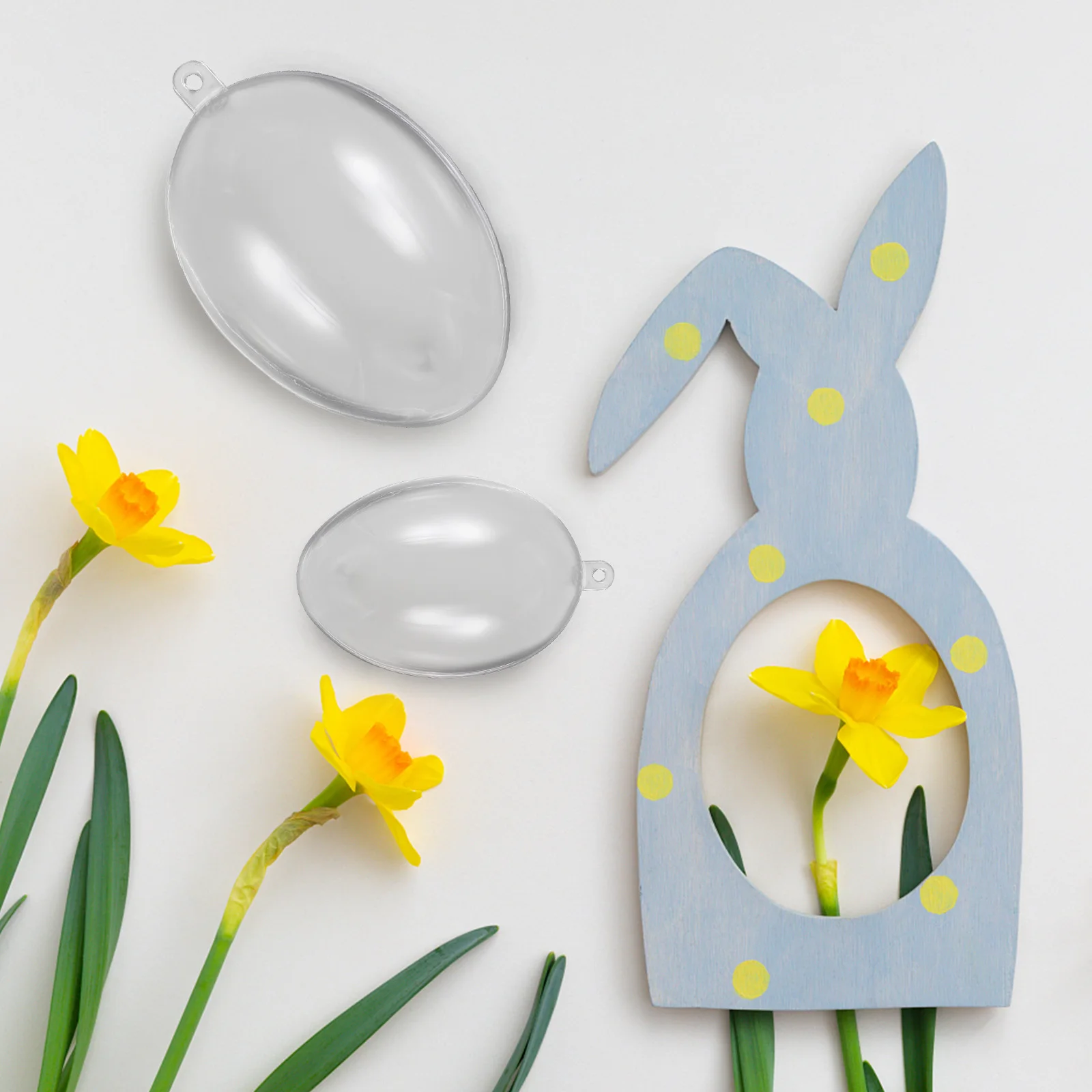 

10 Clear Acrylic Egg Boxes Large Small Reusable Fillable Ornaments Hanging Decor Transparent Balls Easter Christmas